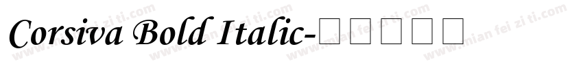 Corsiva Bold Italic字体转换